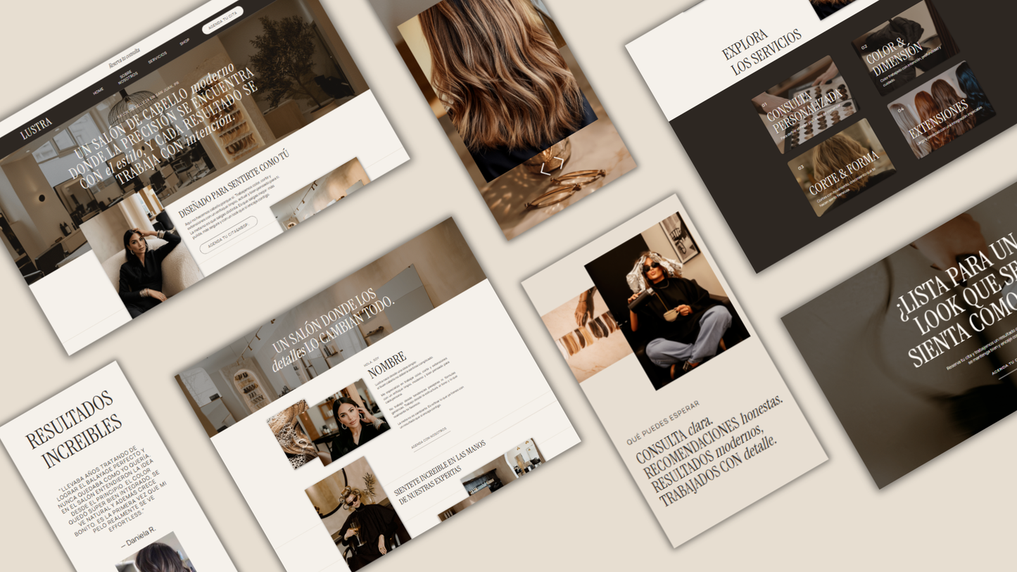 LUSTRA Showit website template