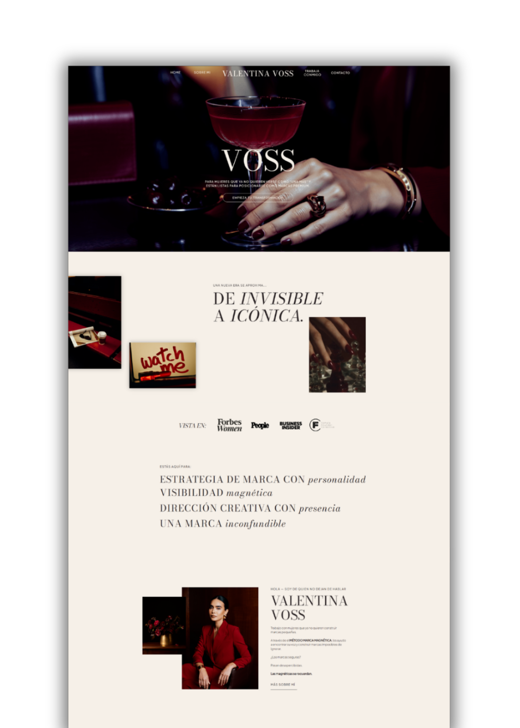VOSS Showit website template