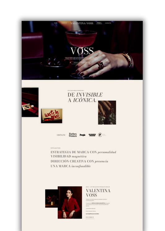 VOSS Showit website template