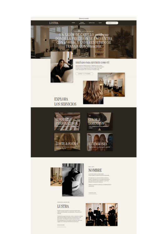LUSTRA Showit website template