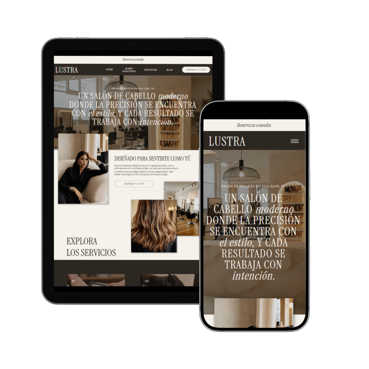 LUSTRA Showit website template