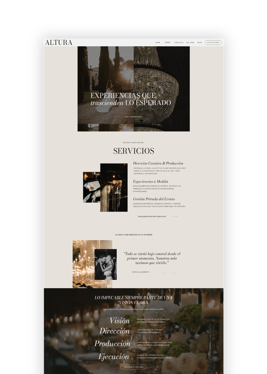 ALTURA Showit website template