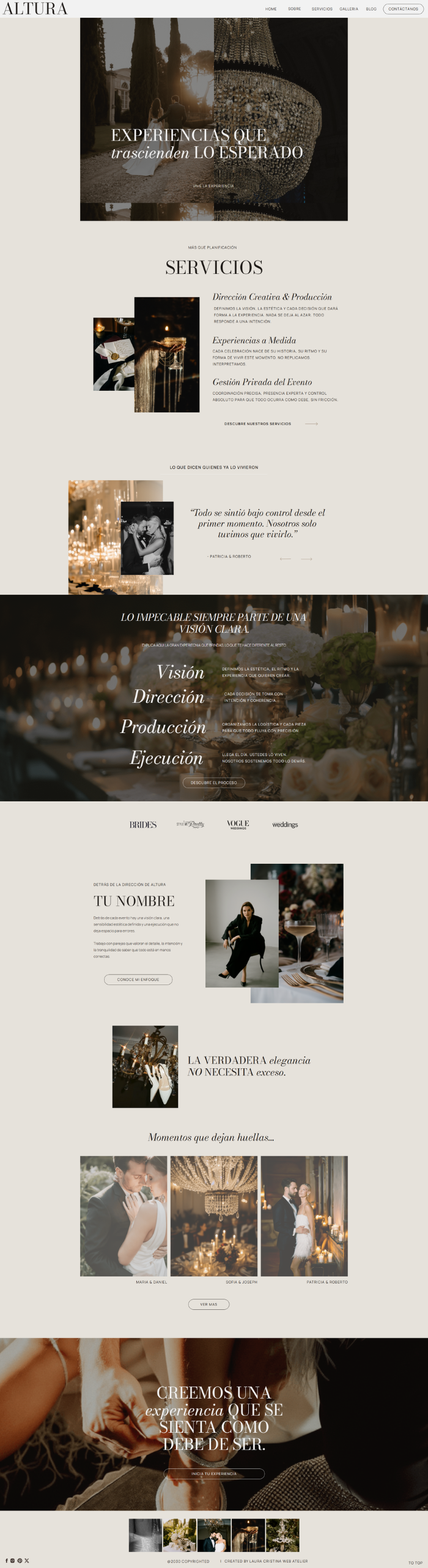 ALTURA Showit website template